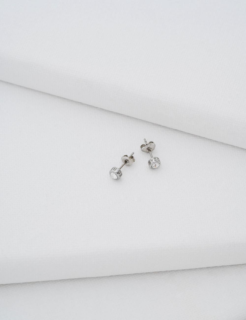 Ted Baker SINEE - Mini Crystal Stud Women Earrings Silver | UAE  03748-JBCX