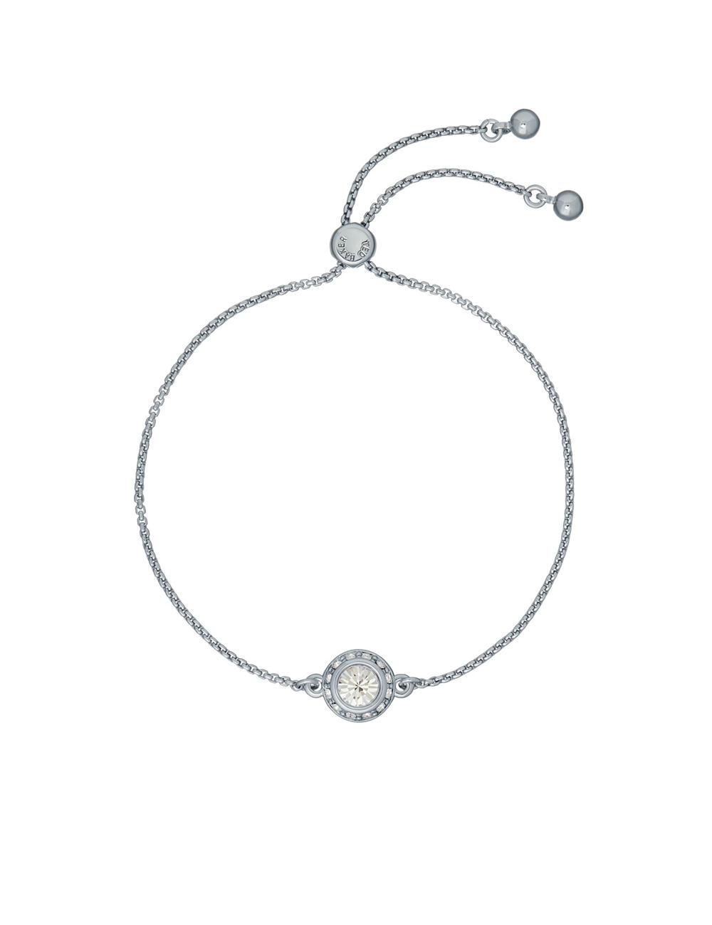 Ted Baker SOLETA - Solitaire Sparkle Crystal Adjustable Women Bracelets Silver | UAE  36549-LWMC