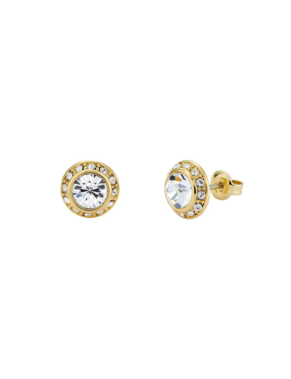 Ted Baker SOLETIA - Solitaire Sparkle Crystal Stud Women Earrings Gold | UAE  02173-YCAI