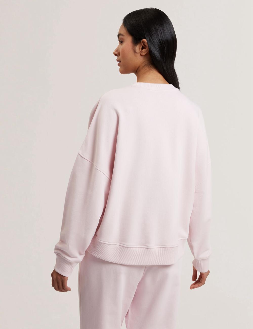 Ted Baker STIILA - Embroidered Logo Pure Cotton Women Sweatshirts Pink | UAE  83012-NZJF