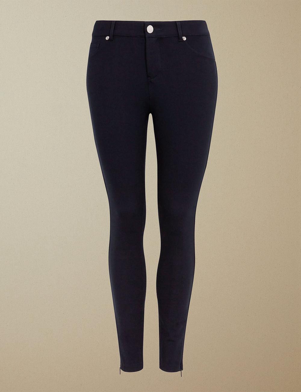Ted Baker STRENTI - Skinny Fit Zip Cuff Women Jeggings Dk-Blue | UAE  98312-STJL