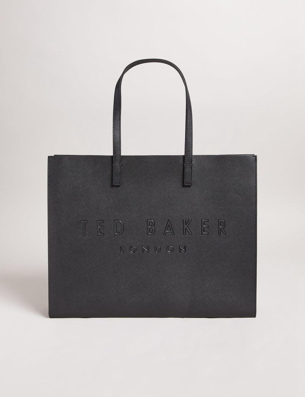 Ted Baker SUKICON - Textured Faux Leather Icon Women Tote Bags Black | UAE  31065-EFYT