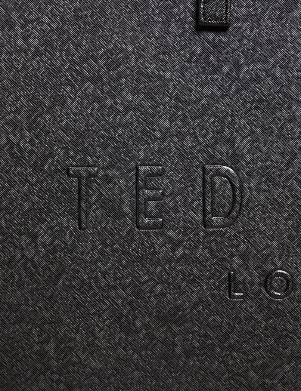 Ted Baker SUKICON - Textured Faux Leather Icon Women Tote Bags Black | UAE  31065-EFYT