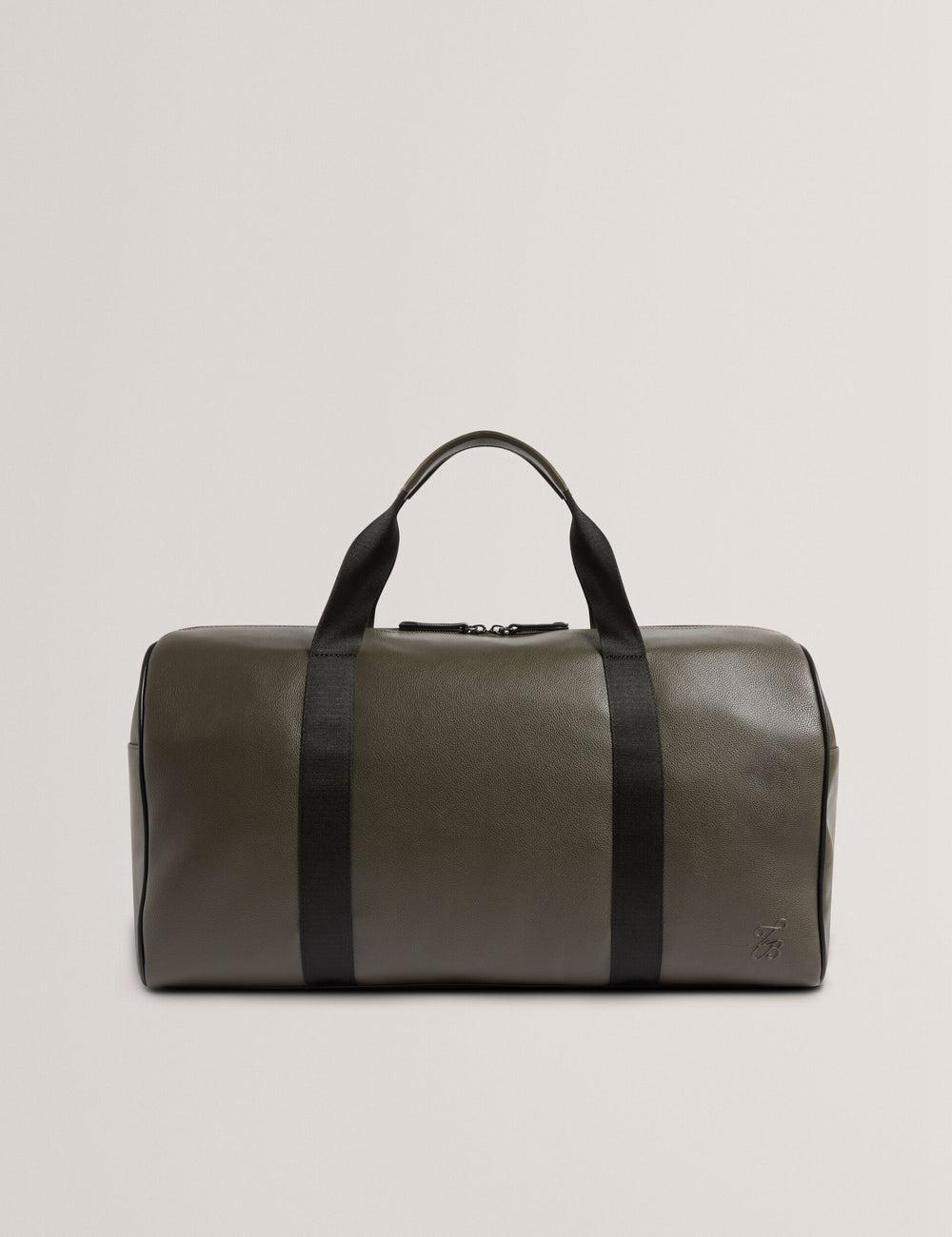 Ted Baker TAISON - Pebbled Faux Leather Men Holdall Bags Khaki | UAE  15240-XPYK