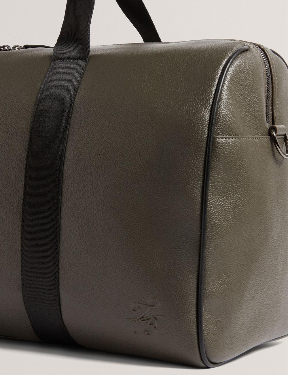 Ted Baker TAISON - Pebbled Faux Leather Men Holdall Bags Khaki | UAE  15240-XPYK