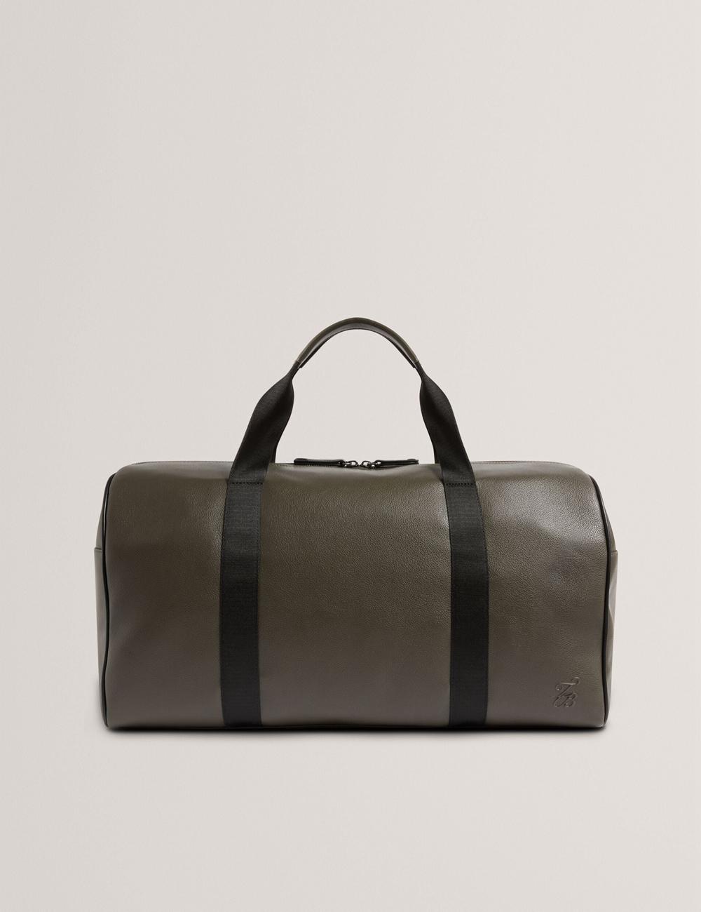 Ted Baker TAISON - Pebbled Faux Leather Men Holdall Bags Khaki | UAE  15240-XPYK