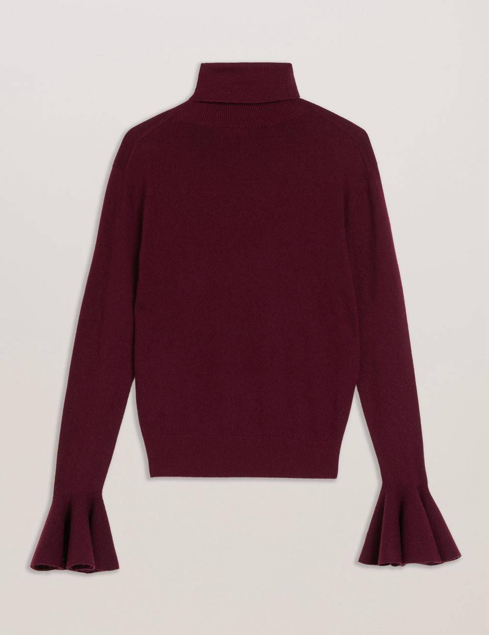 Ted Baker TAMSENN - Roll Neck Wool Cashmere Women Jumpers Red | UAE  85149-CBUV