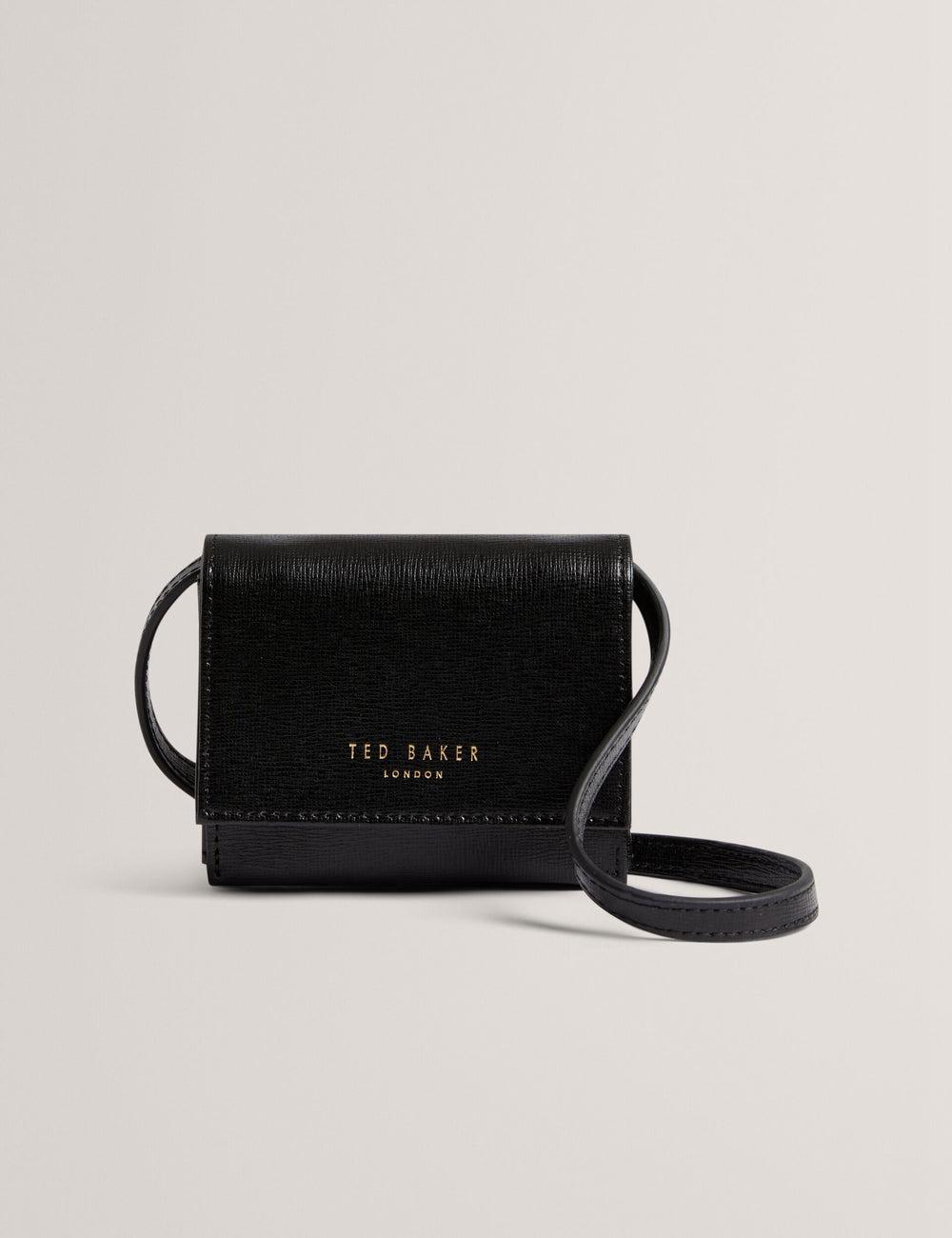 Ted Baker TAMZIEE - Leather Crossbody Card Holder Women Crossbody Bags Black | UAE  36290-APCJ