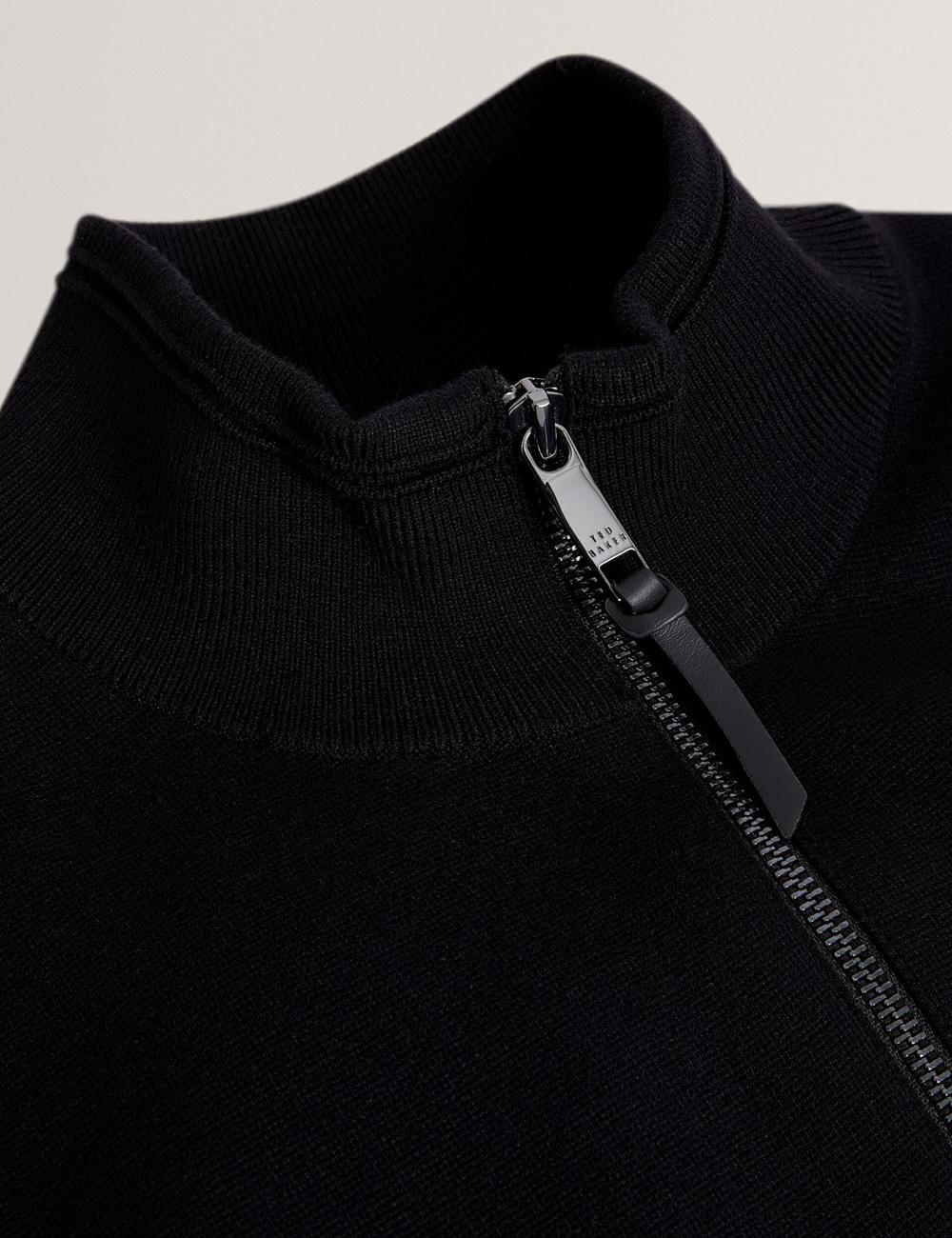 Ted Baker TERINCE - Zip-Through Funnel Neck Men Gillets Black | UAE  53416-SEMV