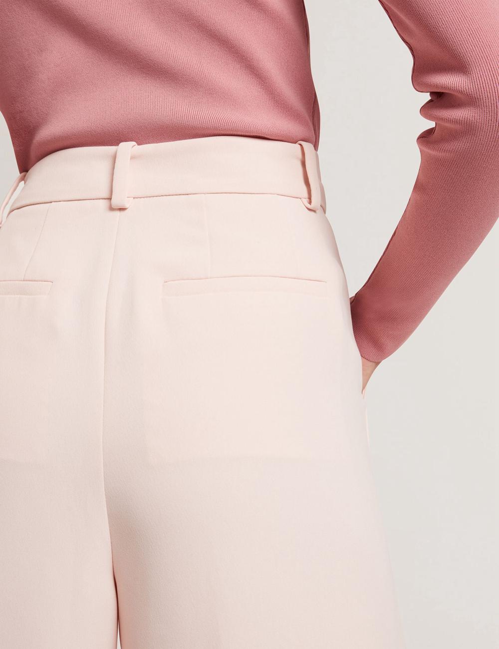 Ted Baker TRAGAT - Ultra Wide Leg Woven Tailored Women Trousers Pink | UAE  91425-JHBC