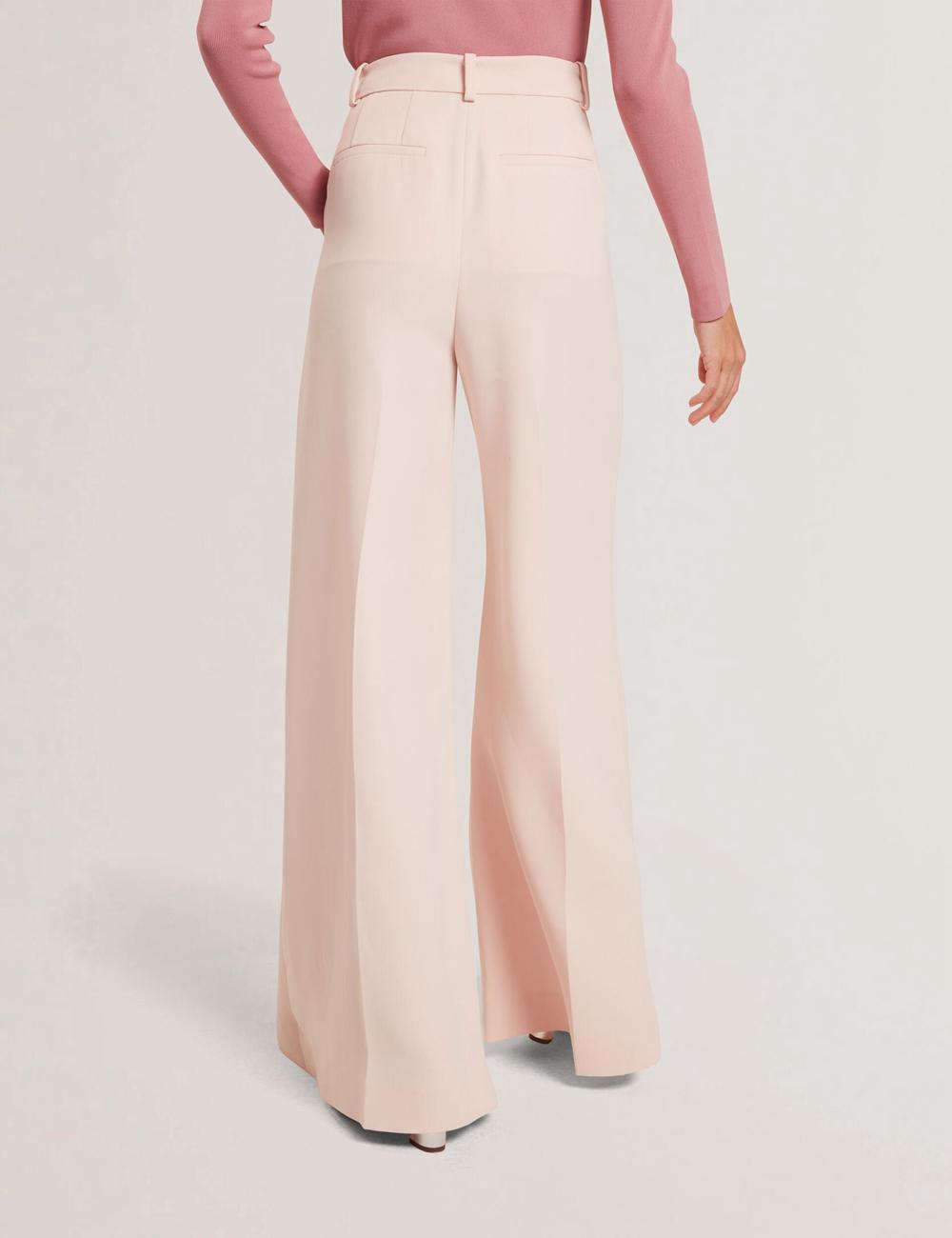 Ted Baker TRAGAT - Ultra Wide Leg Woven Tailored Women Trousers Pink | UAE  91425-JHBC