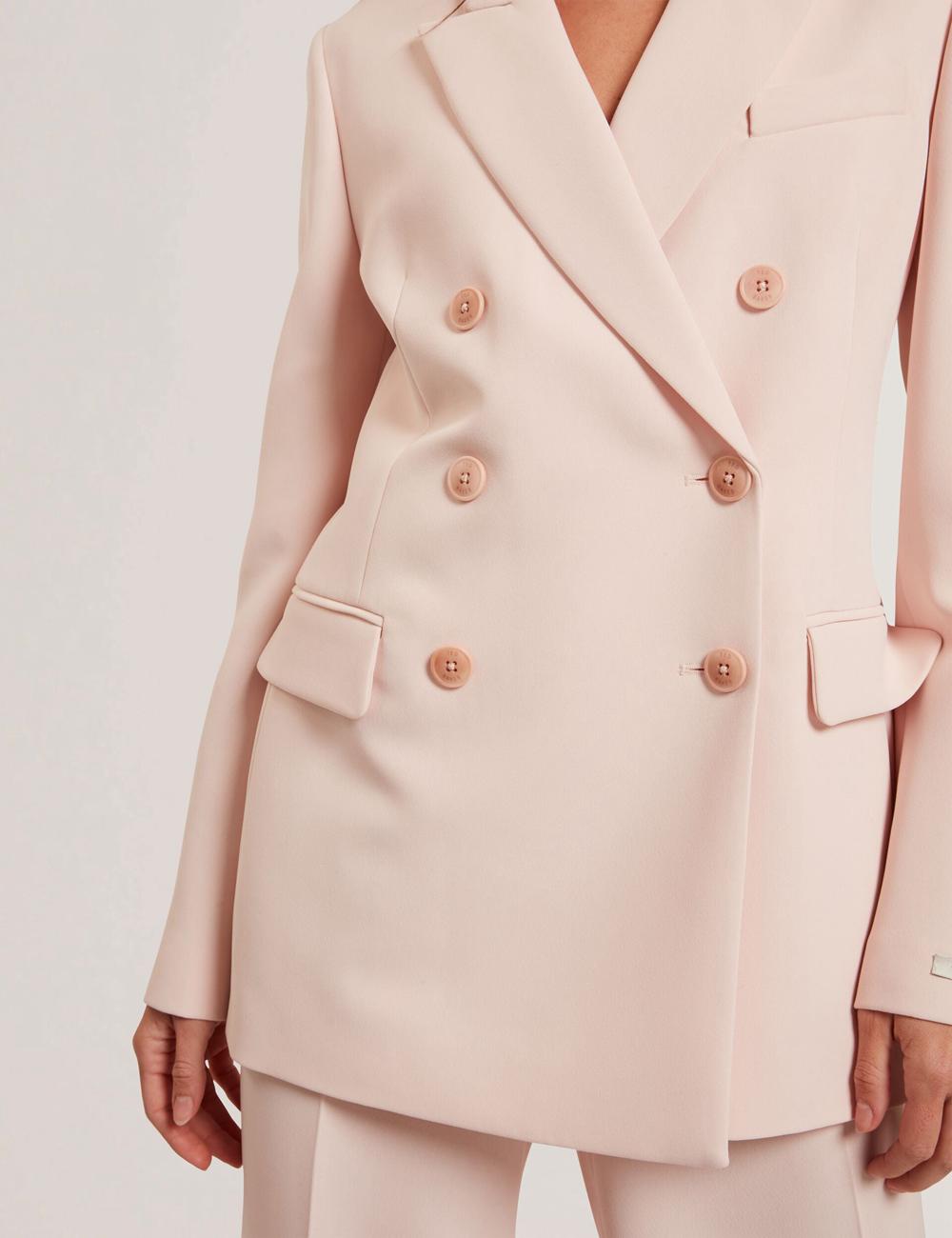 Ted Baker TRAGA - Tailored Double Breasted Woven Women Blazers Pink | UAE  76859-DPNG
