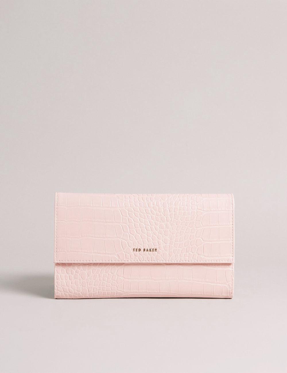 Ted Baker TRAVELZ - Croc Faux Leather Travel Organiser Women Wallets Pink | UAE  30621-GETP