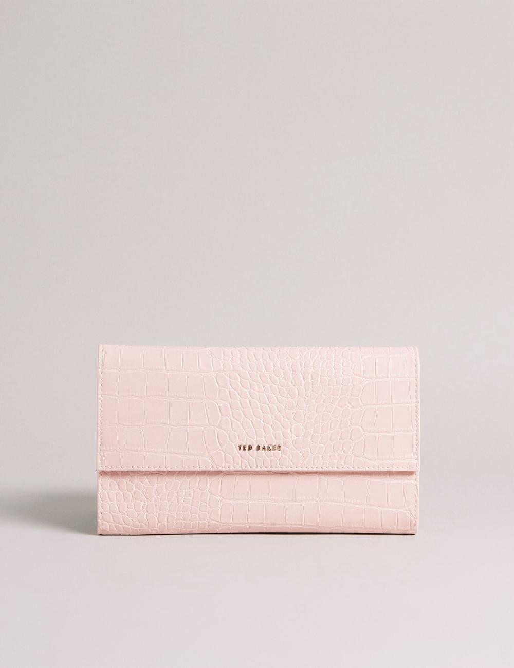 Ted Baker TRAVELZ - Croc Faux Leather Travel Organiser Women Wallets Pink | UAE  30621-GETP