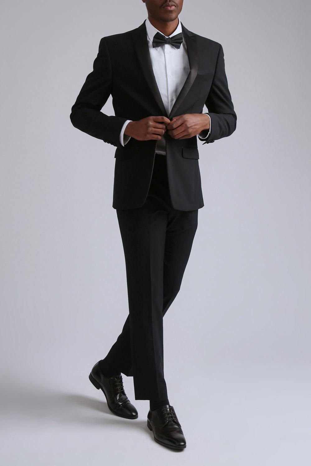 Ted Baker TUXEDO SLIM TS - Slim Fit Black Tuxedo Suit Men Trousers Black | UAE  03987-MOLR