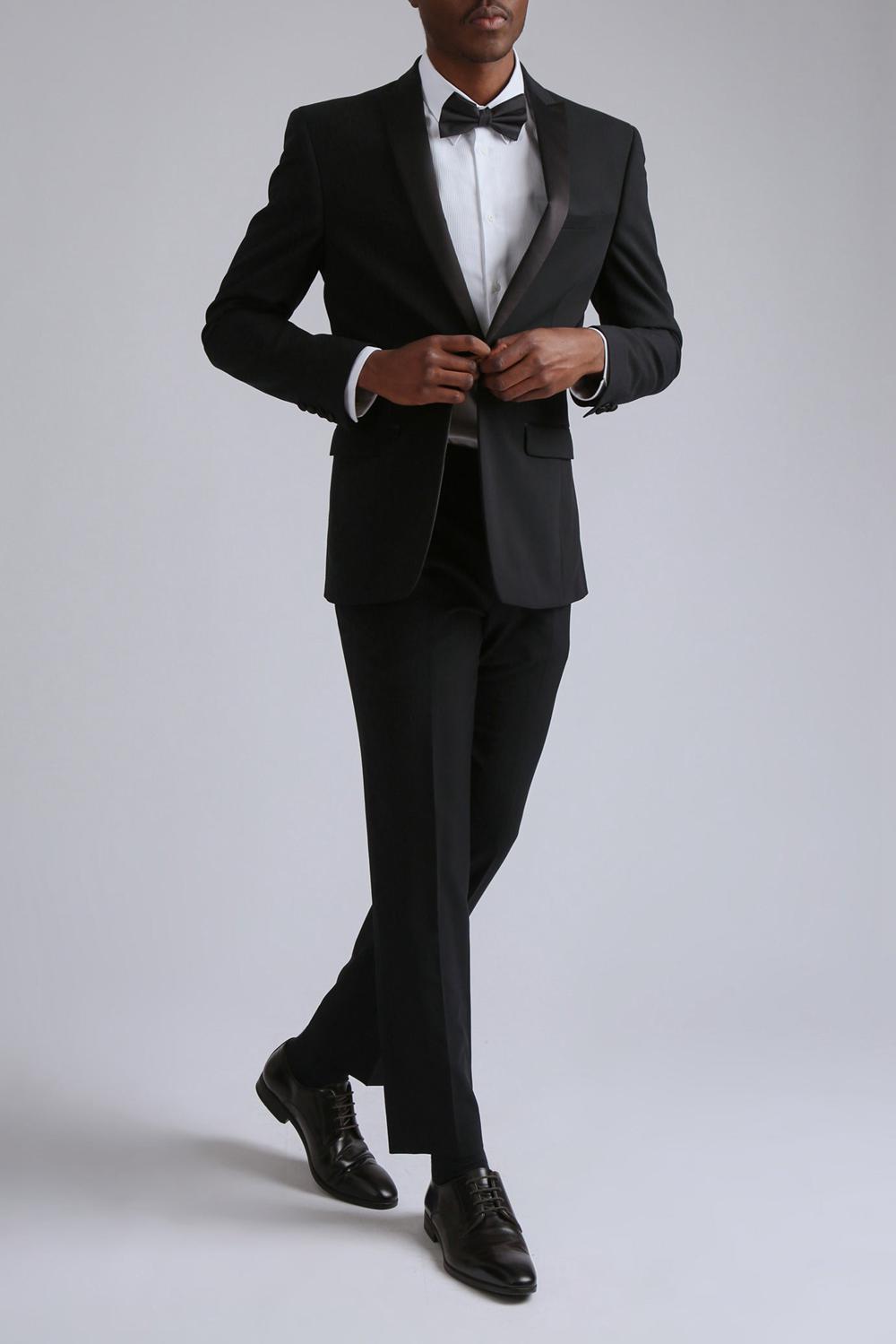 Ted Baker TUXEDO SLIM TS - Slim Fit Black Tuxedo Suit Men Trousers Black | UAE  03987-MOLR