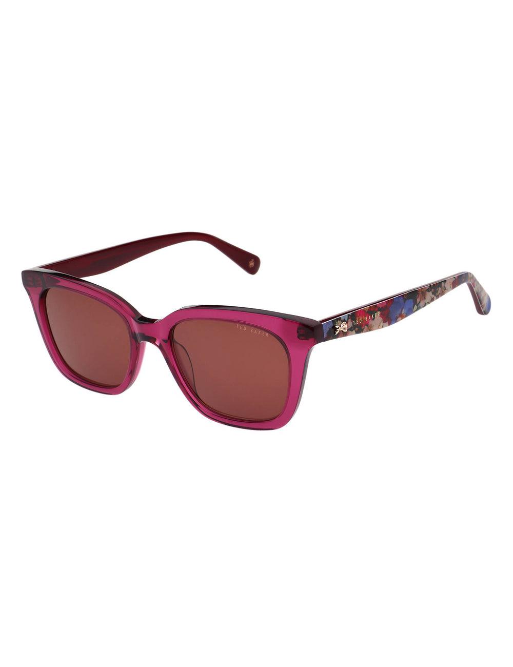 Ted Baker TYDE - Square Cat Eye Print Detail Women Sunglasses Raspberry | UAE  21857-UCGA