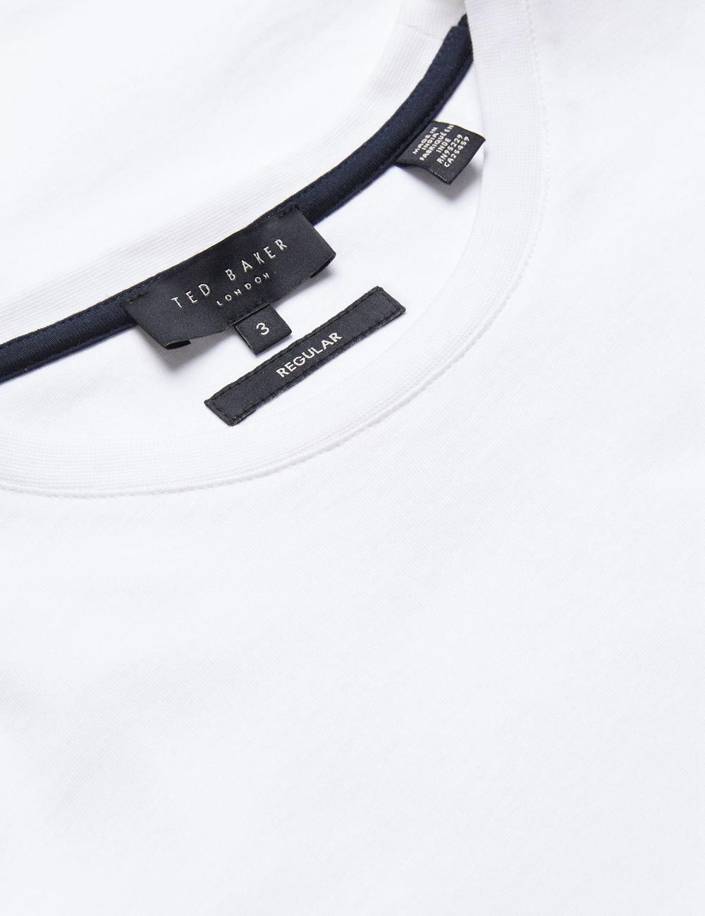 Ted Baker TYWINN - Classic Crew Neck Cotton Men T-Shirts White | UAE  80235-QHSP