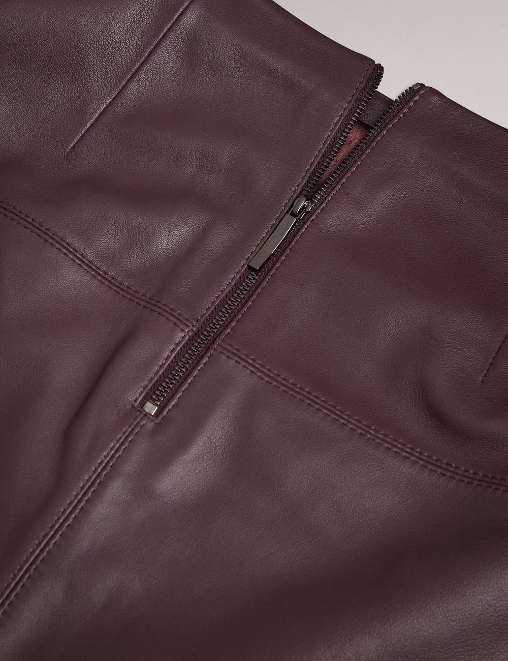 Ted Baker VALIAT - A-Line Leather Women Mini Skirts Red | UAE  35019-IPCK