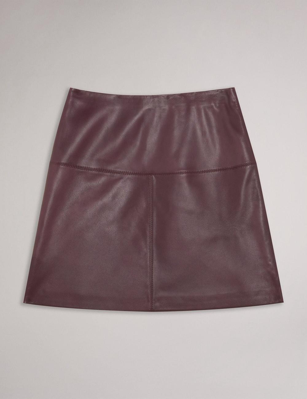 Ted Baker VALIAT - A-Line Leather Women Mini Skirts Red | UAE  35019-IPCK