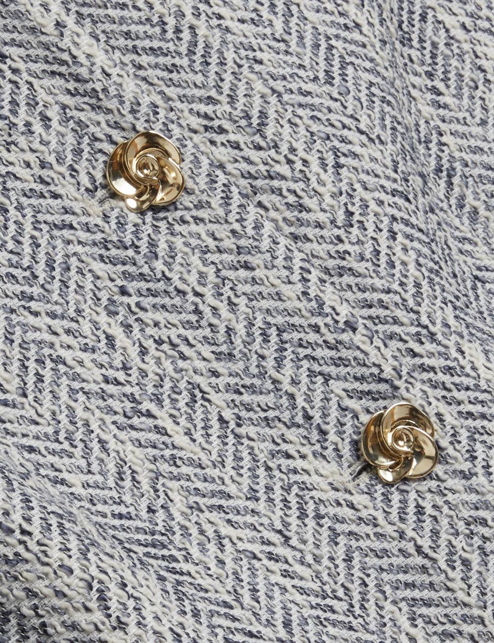 Ted Baker VULPA - Boucle Button-Up Cropped Tailored Women Jackets Lt-Blue | UAE  37018-LTEG