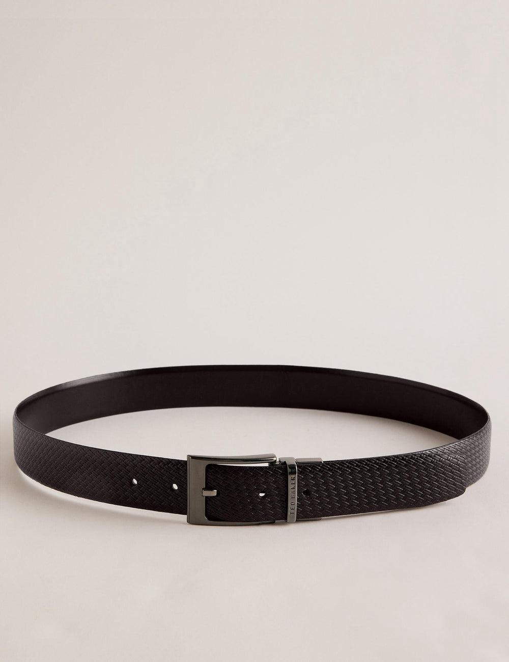 Ted Baker WAIDE - Woven Texture Leather Men Belts Brown | UAE  09317-PLOI