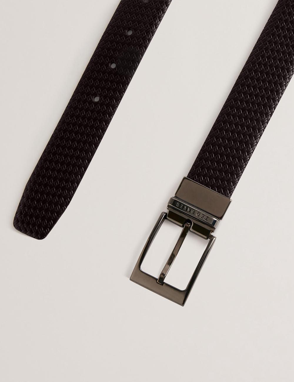 Ted Baker WAIDE - Woven Texture Leather Men Belts Brown | UAE  09317-PLOI