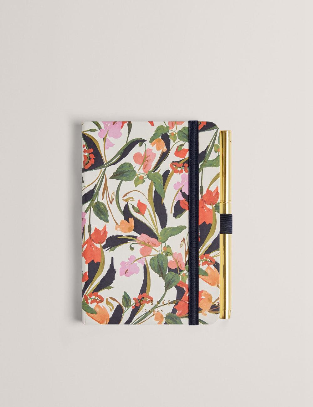 Ted Baker WHINNA - Floral Print A6 Notebook & Pen Women Stationary Nat-White | UAE  25931-ISVP