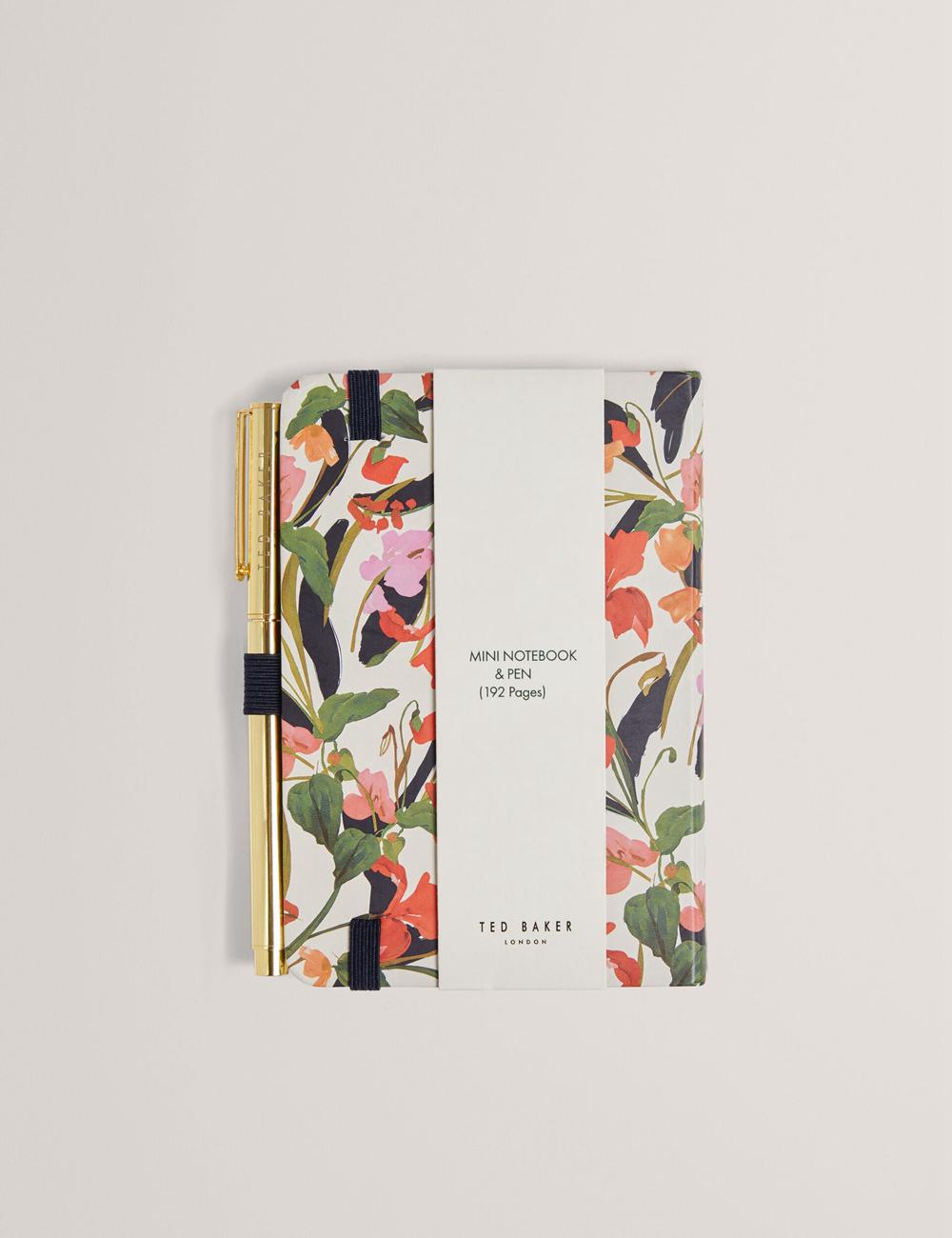 Ted Baker WHINNA - Floral Print A6 Notebook & Pen Women Stationary Nat-White | UAE  25931-ISVP