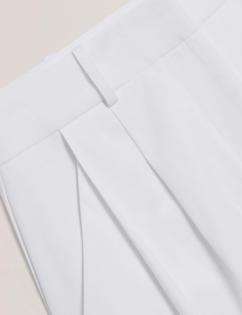Ted Baker ZOZIA - Pleated High Waist Wide Leg Women Trousers White | UAE  68529-VLKG